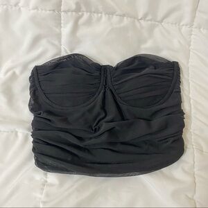 Zara Ruched Bustier Crop Top